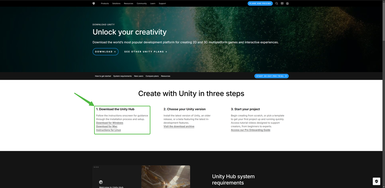Install Unity Hub